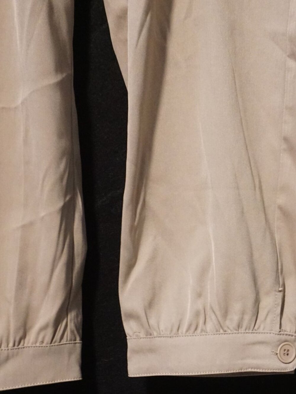 Max Studio Khaki Cargo Jogger Pants Button Cuffs Side Elastic Waist Women’s XL - Picture 2 of 7